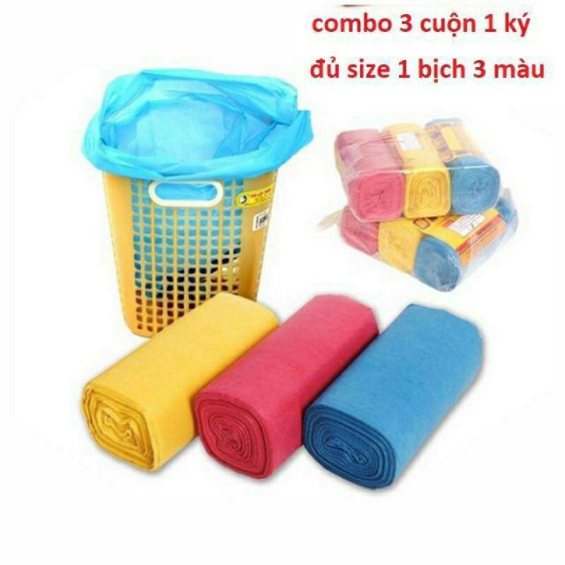 Combo 3 túi rác 1kg nhiều size