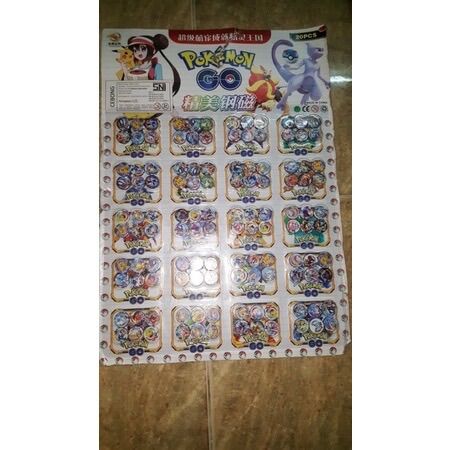 Sỉ Vỉ 20 Bộ Nam Châm Bẹt Hình Pokemon( Bộ 6 Nam Châm)