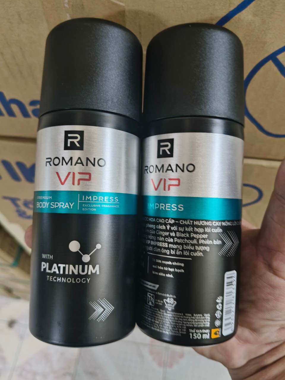 Xịt ngăn mùi toàn thân Romano 150ml