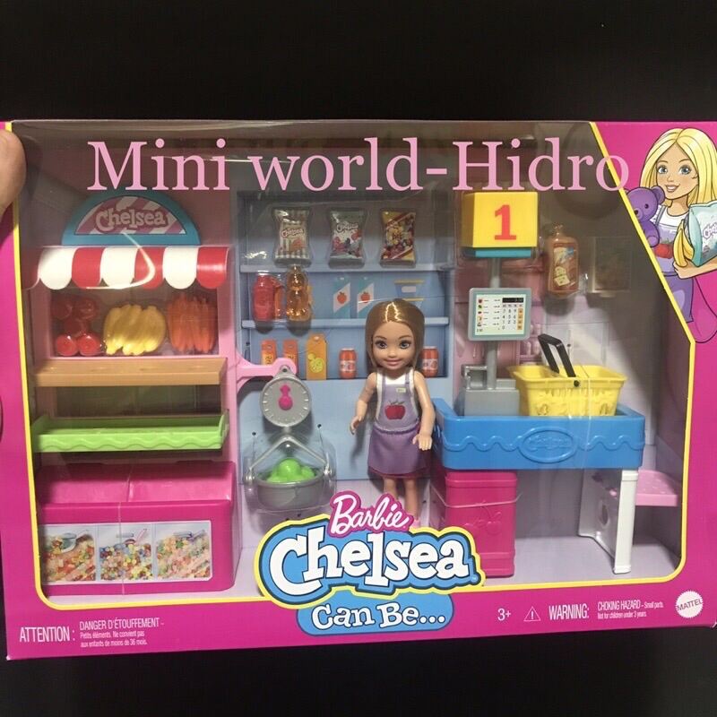Playset siêu thị mini búp bê Barbie Chelsea can be chính hãng.