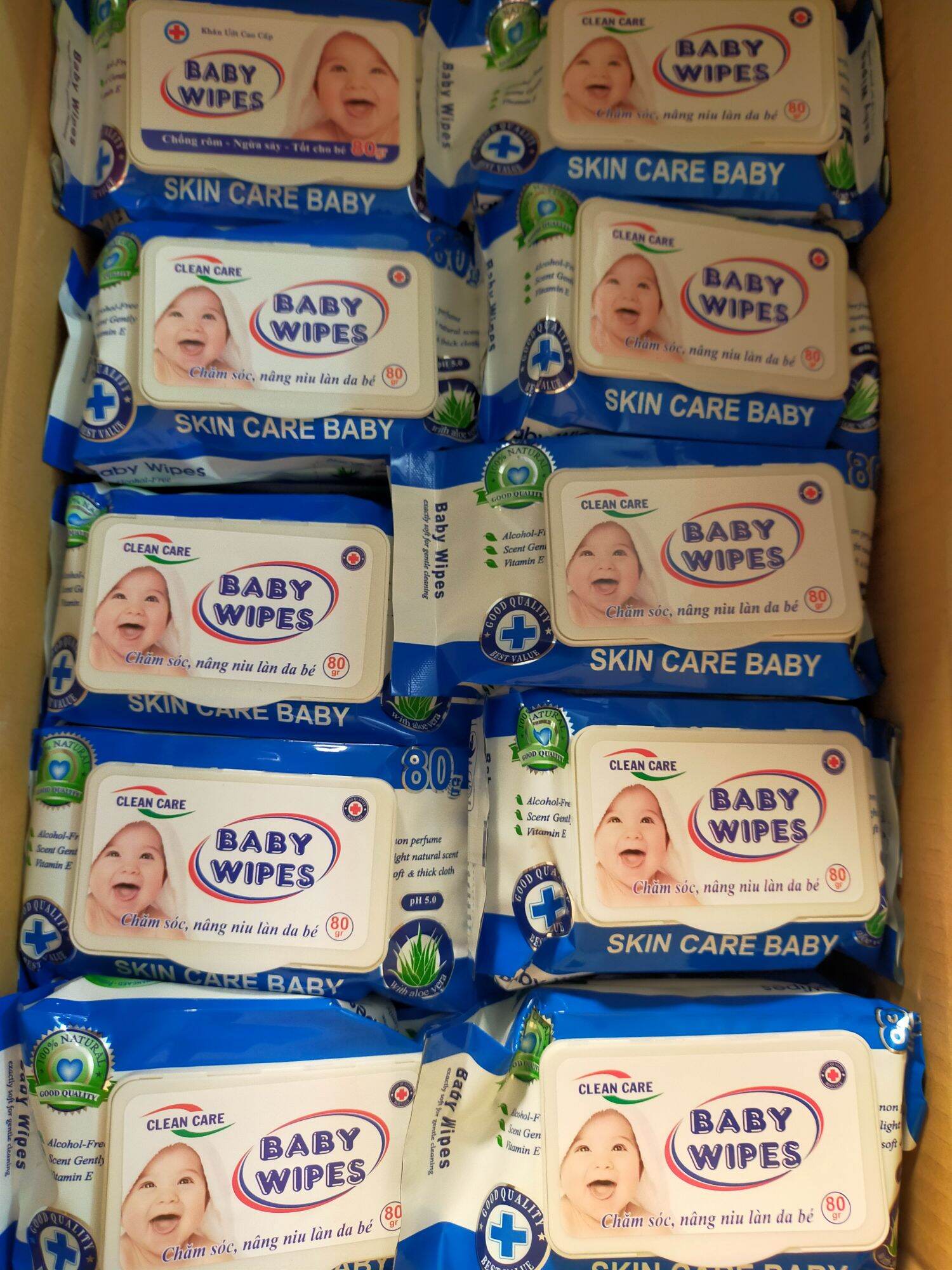 (Combo 30 Gói ) Khăn ướt BaBy cao cấp  không Mùi 80g