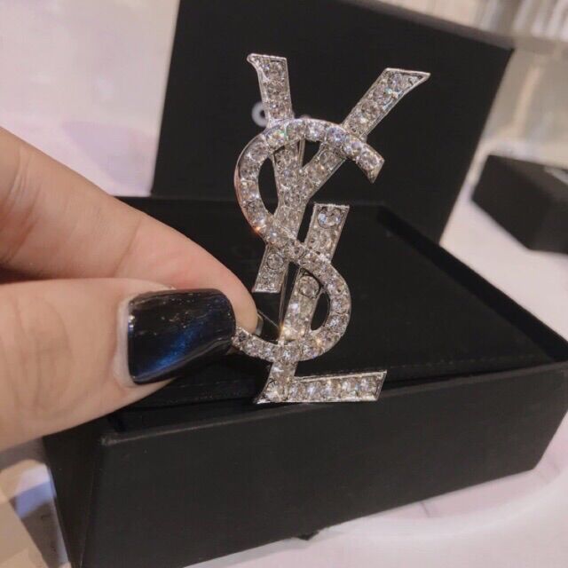 Cài áo và bông tai ysl
