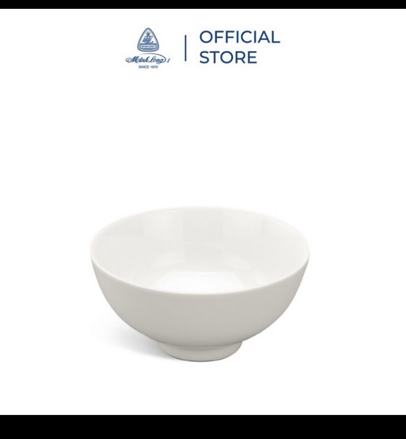 Combo 10 chén cơm sứ minh long trắng 11,5cm