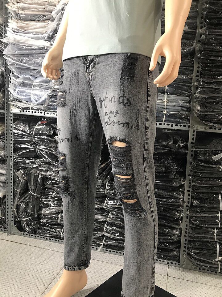 Quần baggy xám