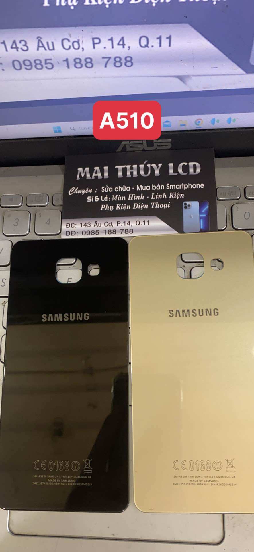 Lưng + kính cam samsung a510