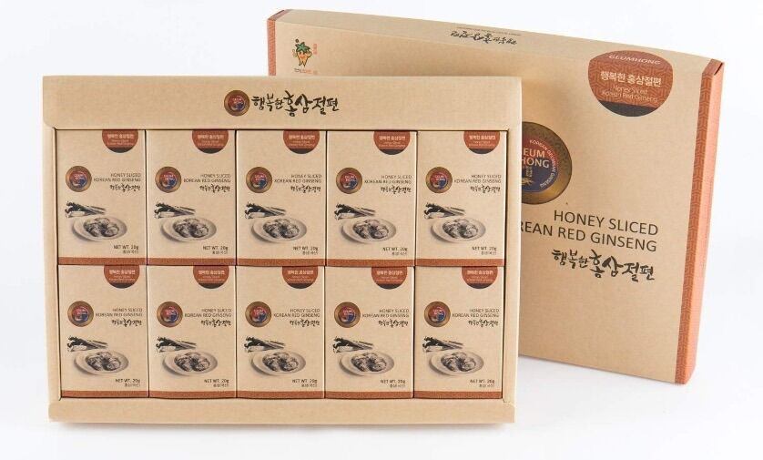 Hồng sâm tẩm mật ong cắt lát 6 năm tuổi ( 20g/ 1 hộp nhỏ )