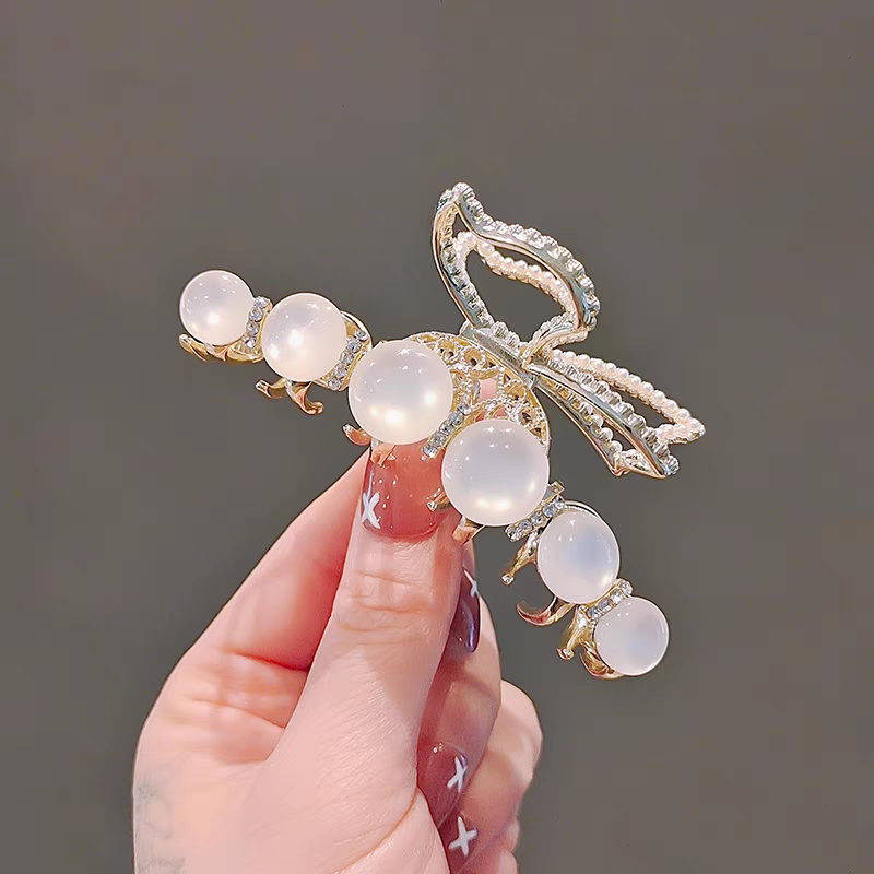 Kẹp tóc cá mập đính đá Opal kết nơ phong cách cổ điển cực xinh phong cách Hàn - Rẻ sập sàn Lazada - Mẫu HOT Kẹp tóc nữ Hàn quốc giá rẻ