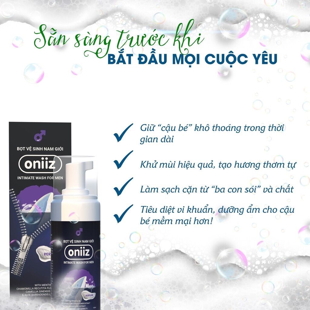 Bọt vệ sinh vùng dưới nam giới Oniiz 100ml