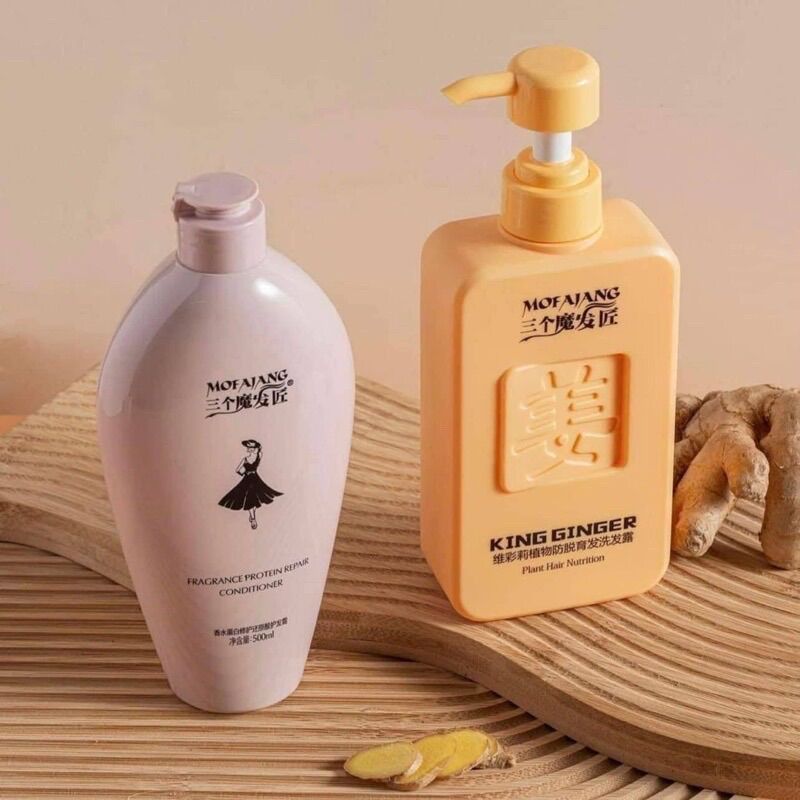 Dầu gội gừng king ginger và dầu xả hãng mofajang
