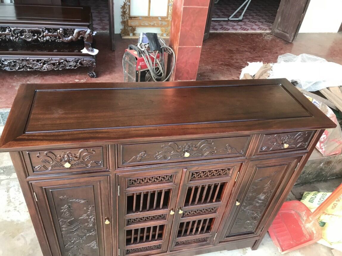 Tủ đựng giày dép gỗ gụ 117x37 cao 97cm