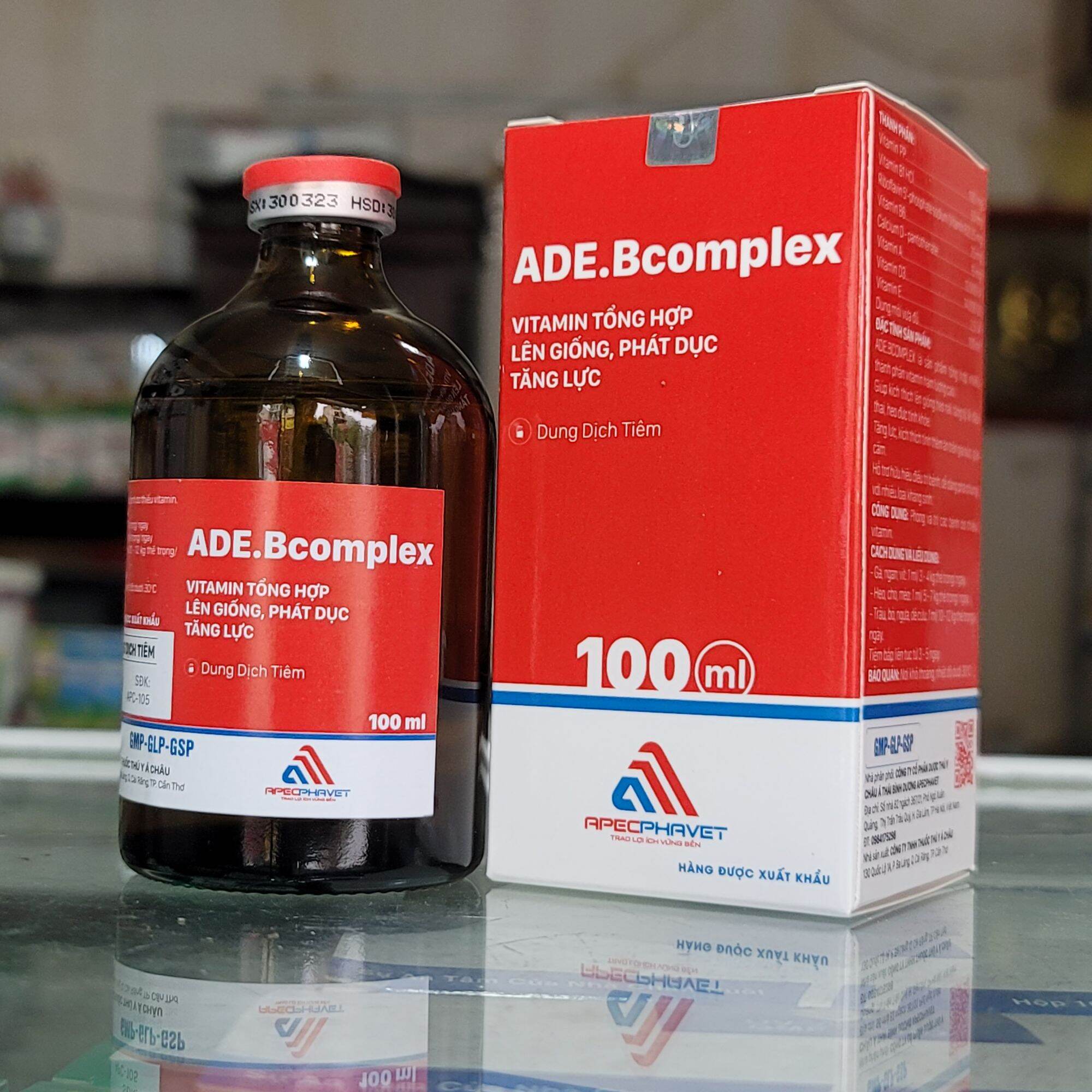 Chai ADE Bcomplex 100ml bổ sung vitamin tăng lực, bồi bổ cơ thể, nhanh lên giống cho thú cưng
