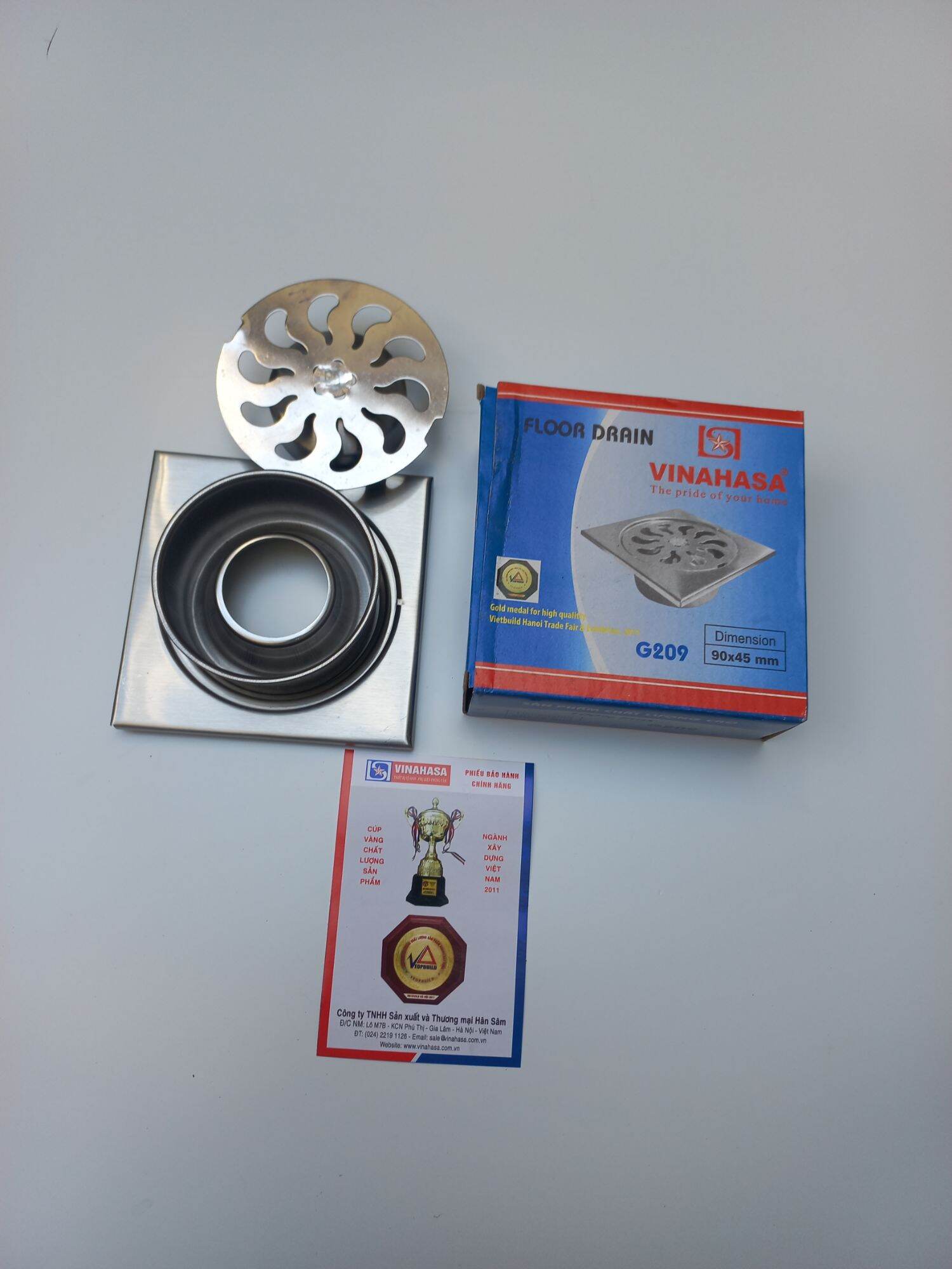 Thoát sàn inox VINAHASA D76 và D90
