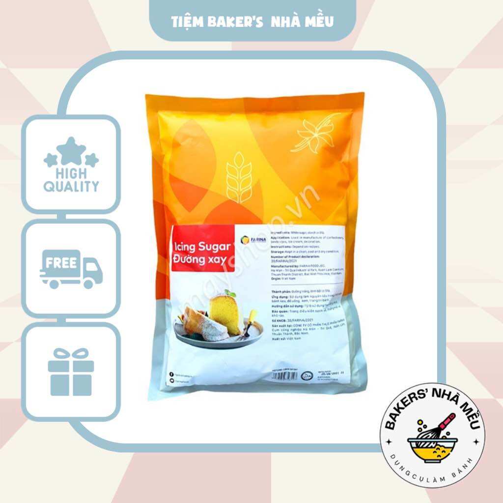 Đường xay - icing sugar farina 1kg/gói