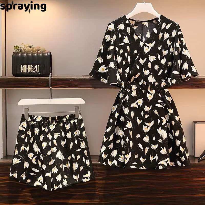 2m vải lụa mango hoa mềm co giản khổ 1m5 may bộ váy áo sang (2-4)