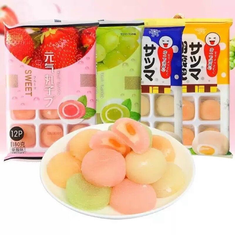 Bánh mochi kem lạnh đồ ăn vặt khay 12 cái
