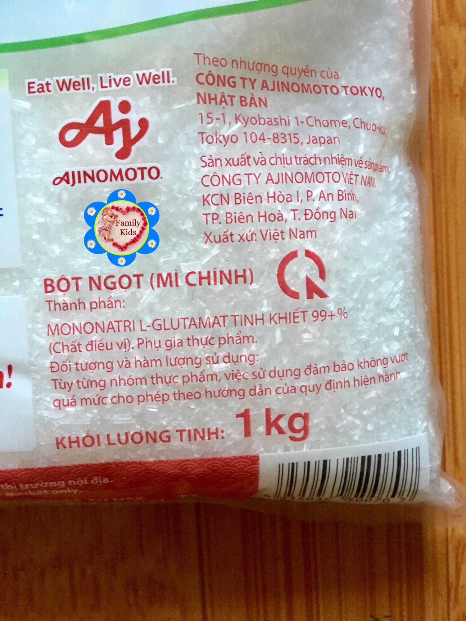 Bột ngọt Ajinomoto gói 1kg hạt lớn
