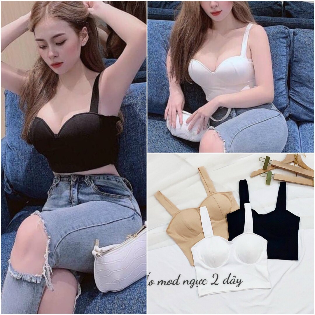 Áo 2 Dây Cup Ngực Thun Porip