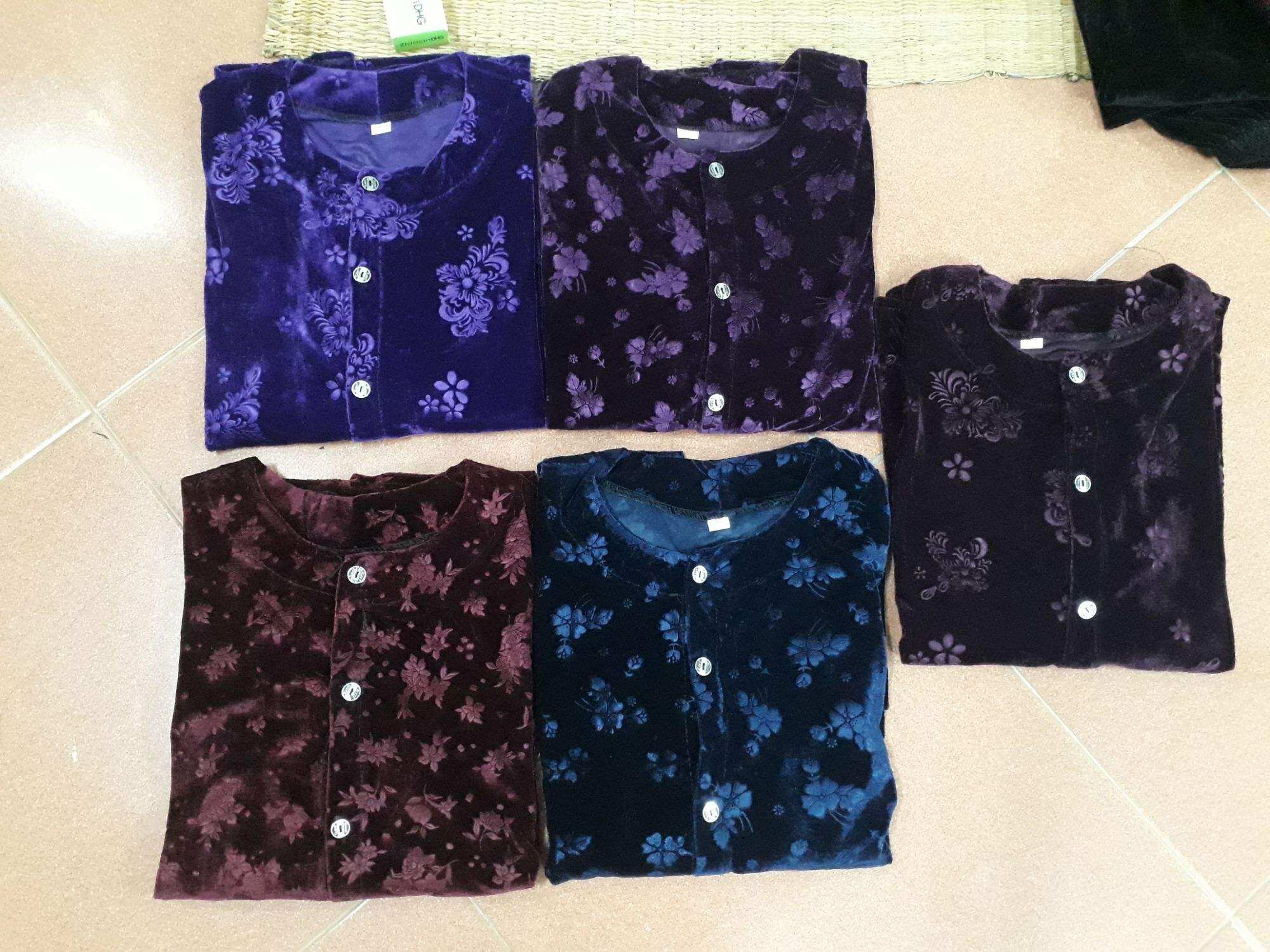 Áo nhung bà ba bà già