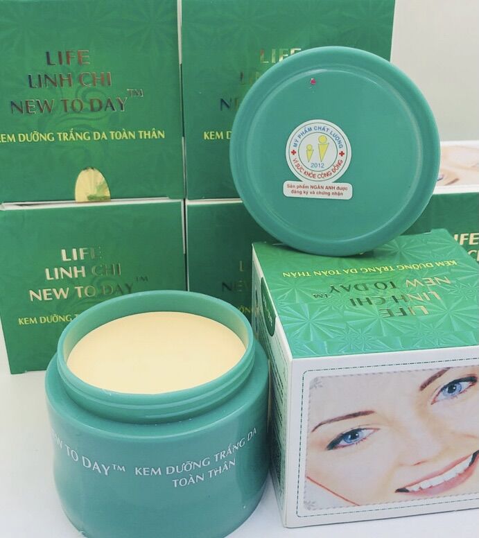 Kem dưỡng trắng da body toàn thân new today linh chi xanh 90g