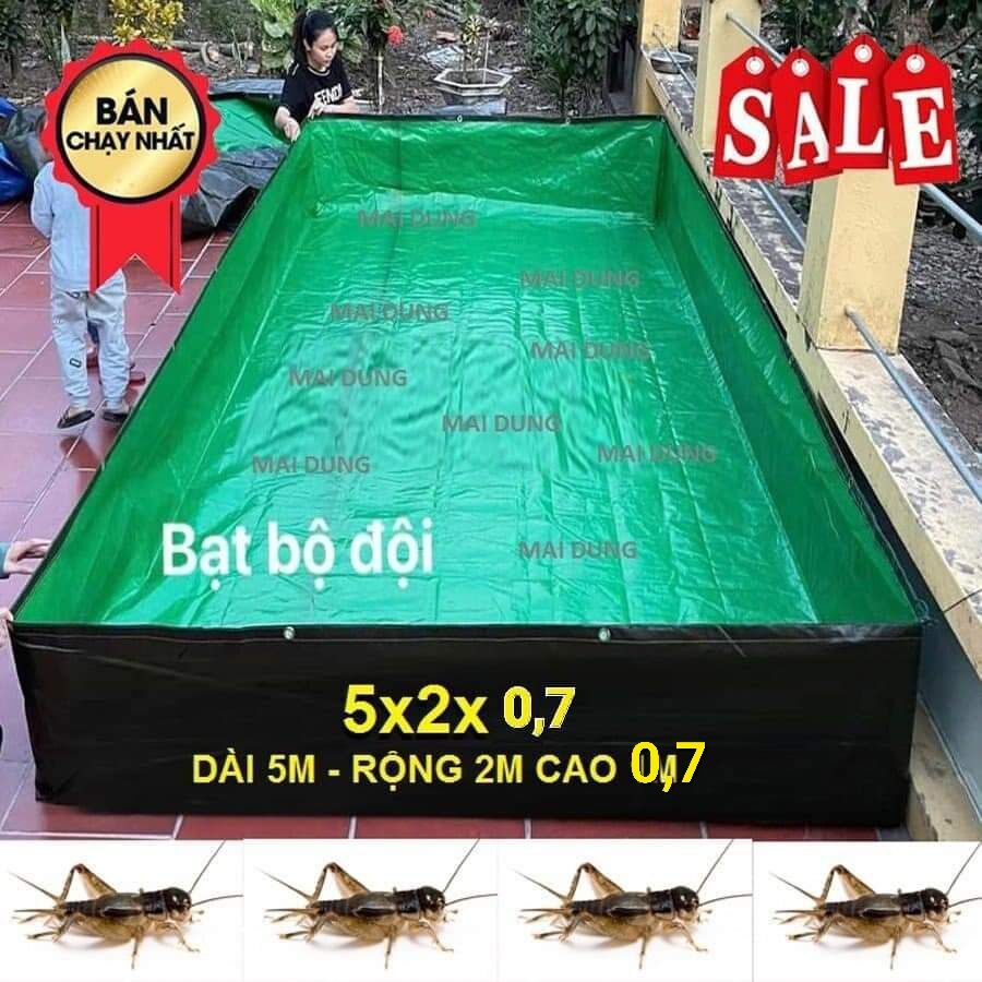 Thùng bạt nuôi dế mèn, bể bạt nuôi côn trùng