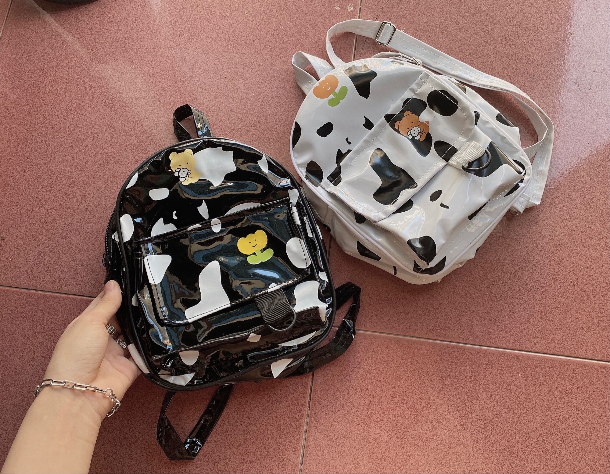 Balo mini bò sữa ảnh thật