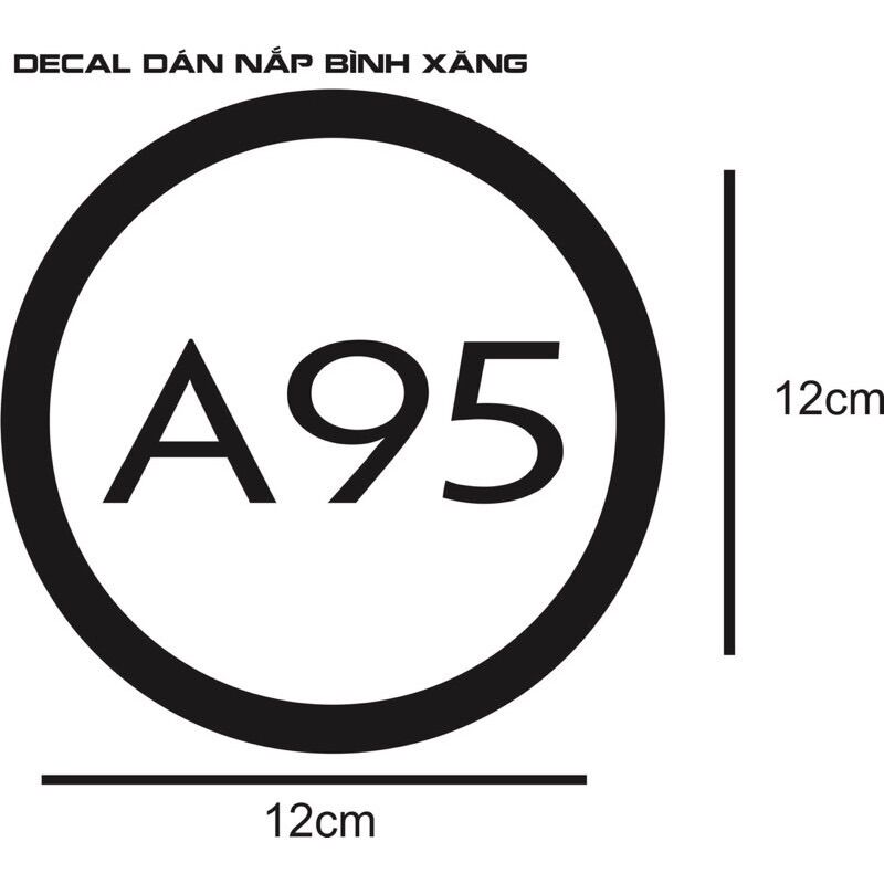 Decal dán nắp bình xăng