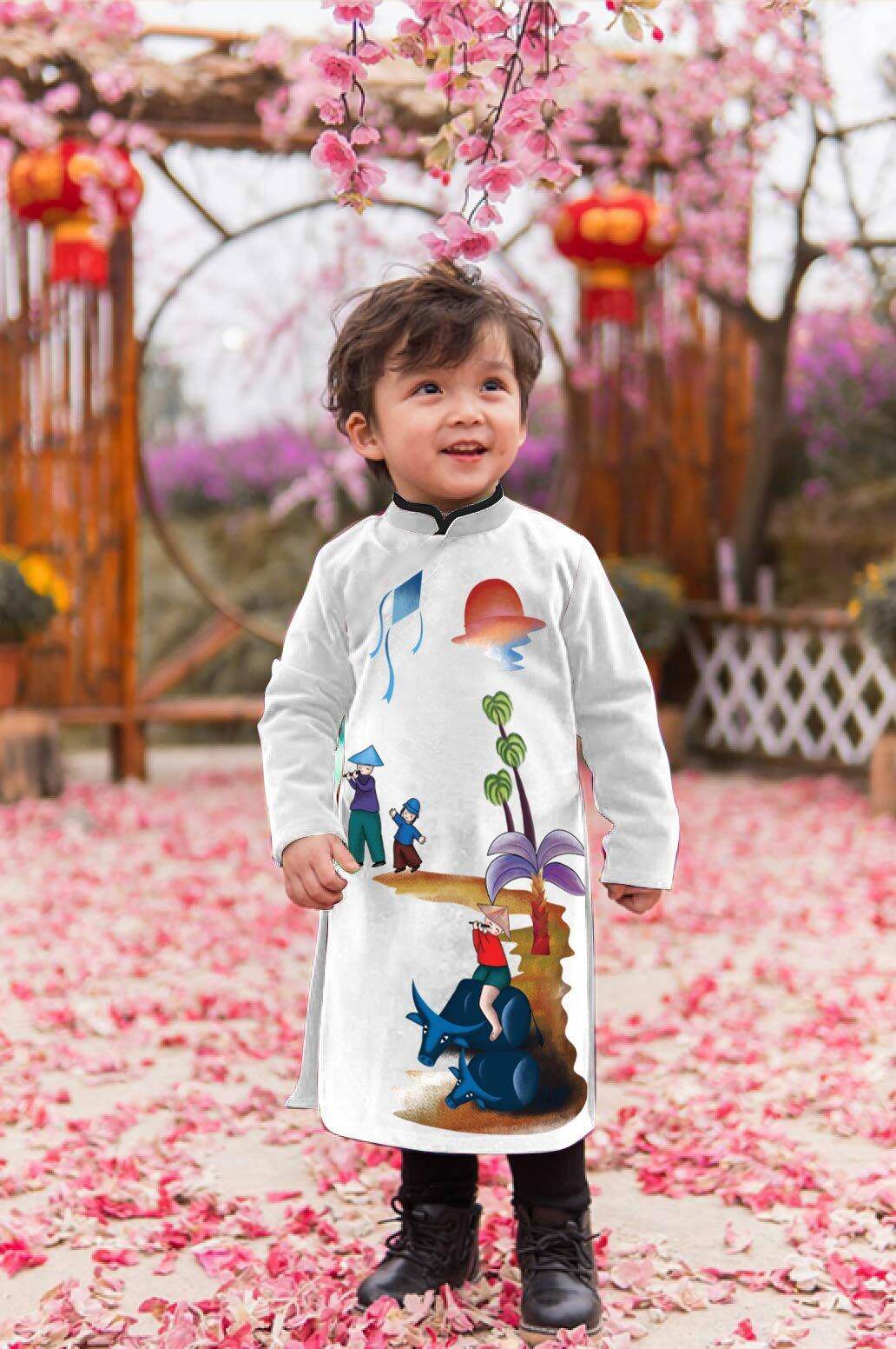 Áo dài bé trai