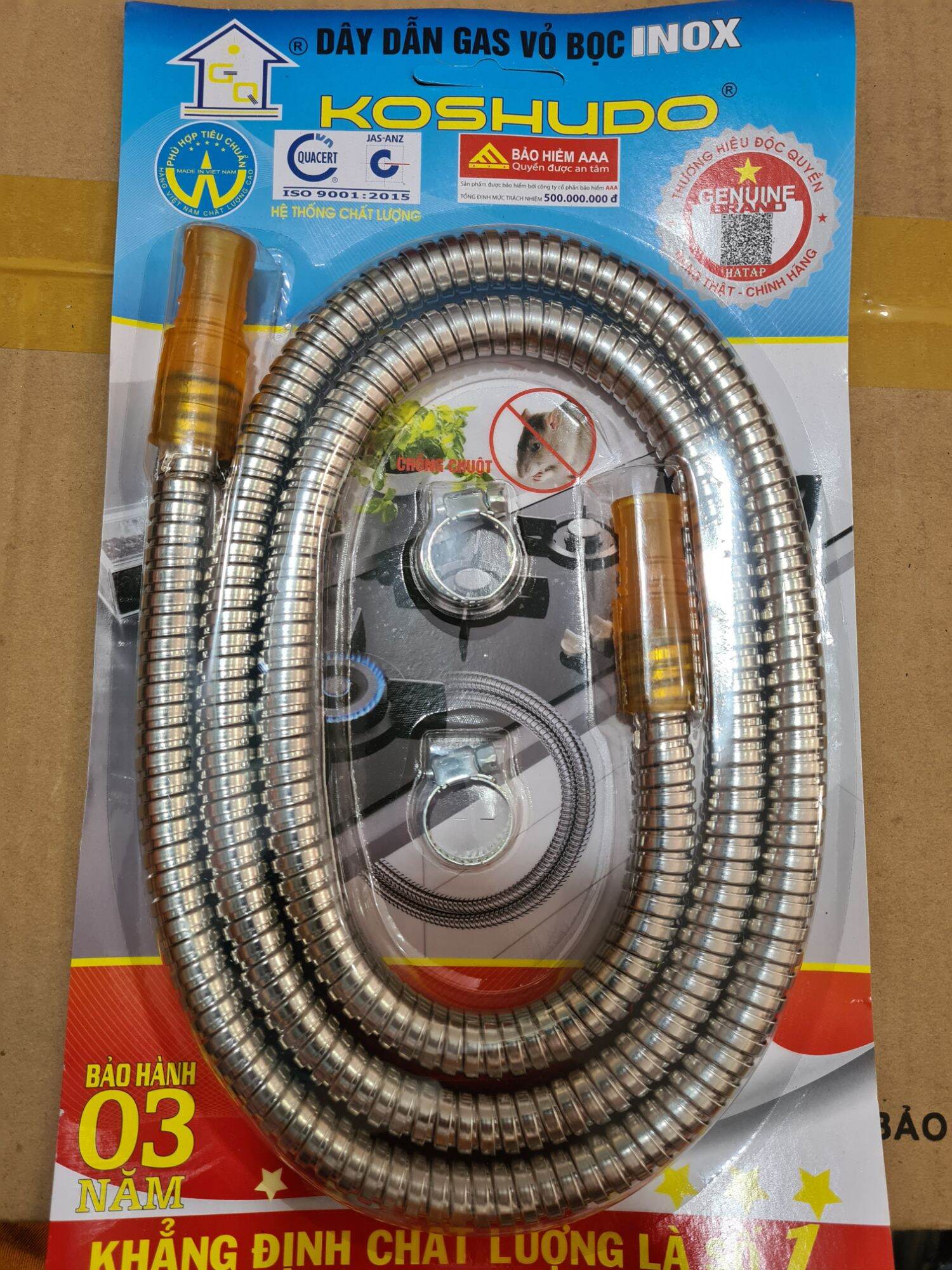 Dây dẫn gas vỏ bọc inox kosudo