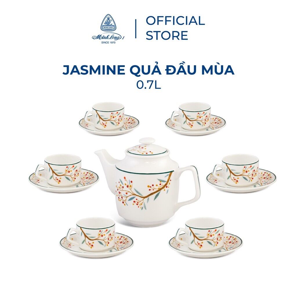 Bộ trà minh long 0.7 l - jasmine - quả đầu mùa