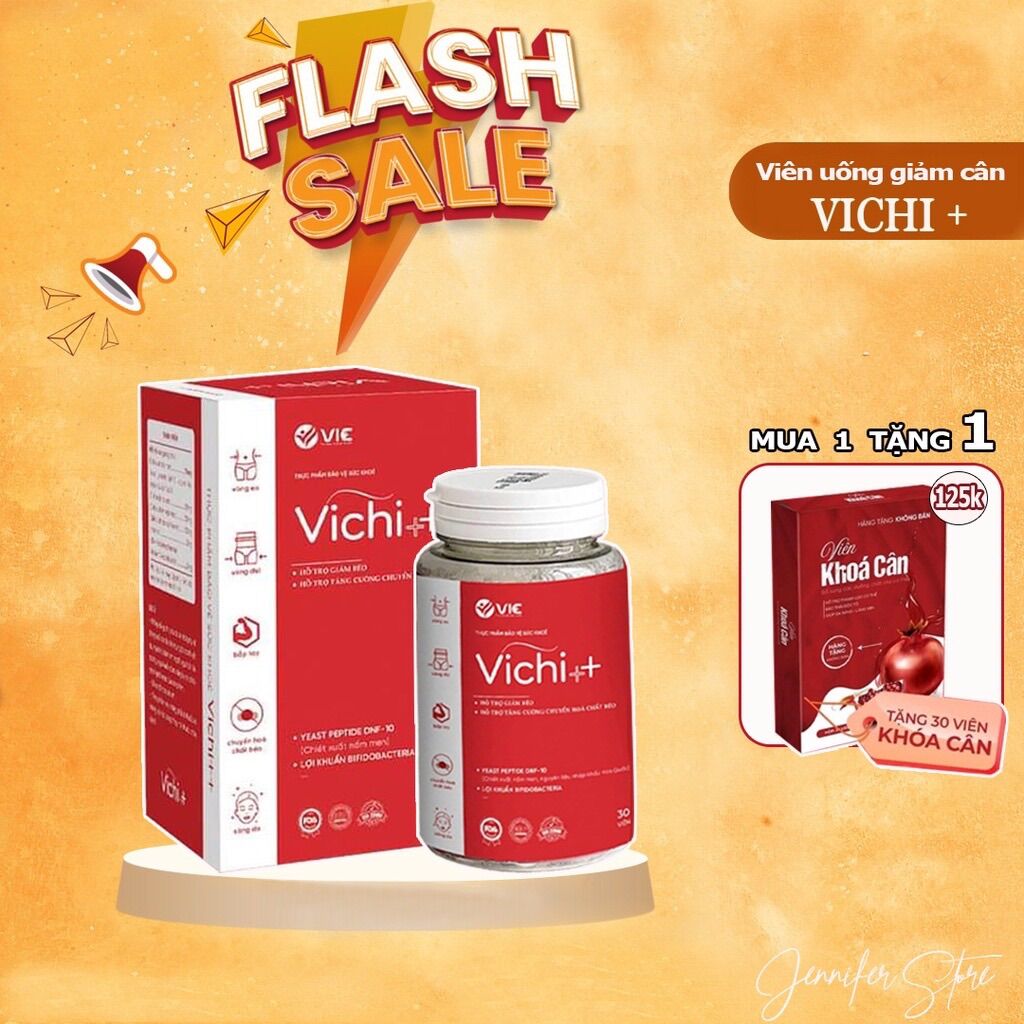 Giảm cân Vichi ++ viên uống thảo mộc tư nhiên an toàn chính hãng dành cho cơ địa khó giảm