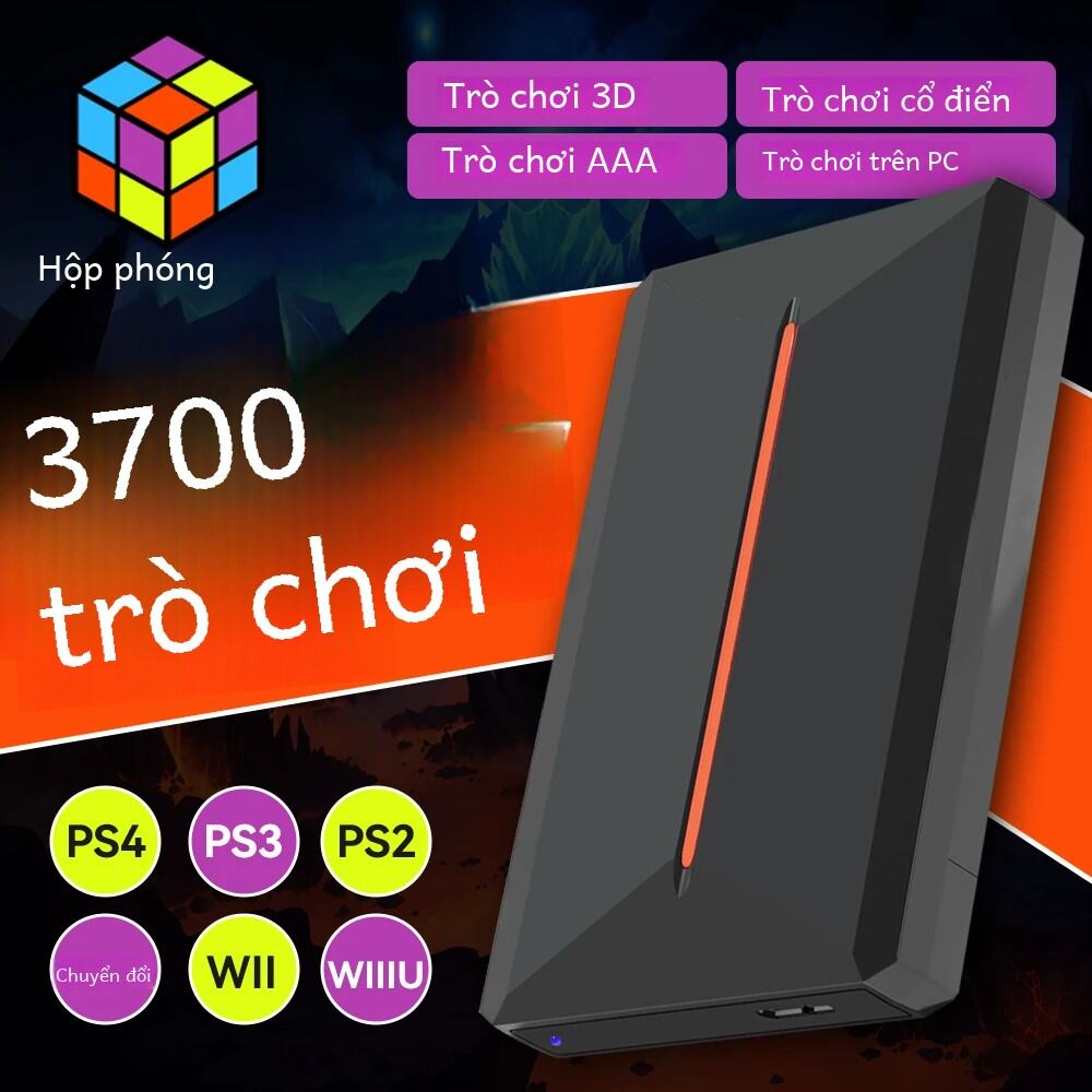 Ổ Đĩa Chơi Game HDD Launchbox 500GB Với Hơn 3700 Trò Chơi Dành Cho PS4/PS3/PS2/Wii/Wiiu - Hỗ Trợ Đa 