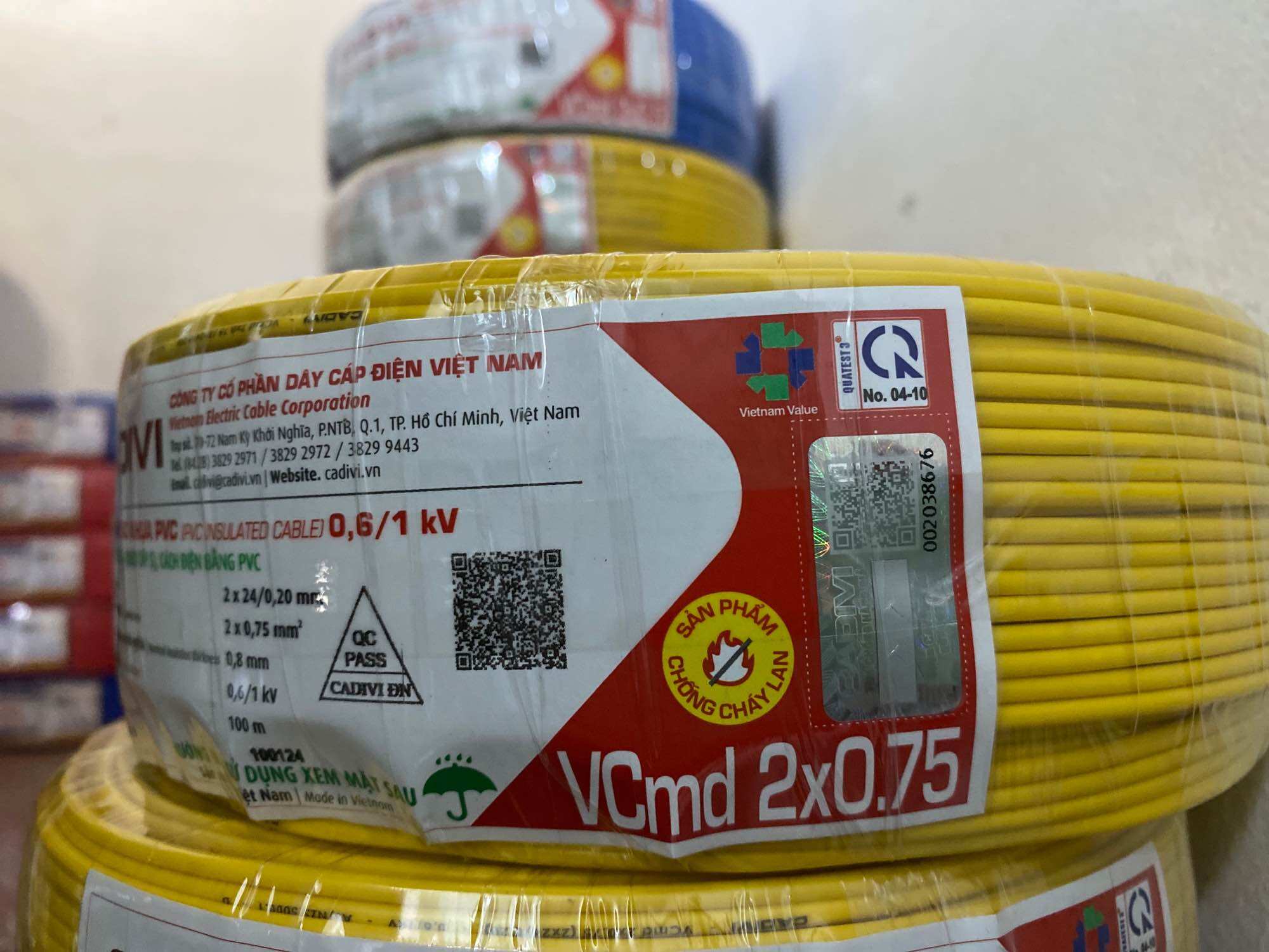 Dây điện cadivi đôi 2x0.75 (Cuộn 100 mét)