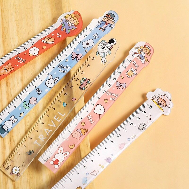 Thước Kiểu Hoạt Hình Dễ Thương 15cm