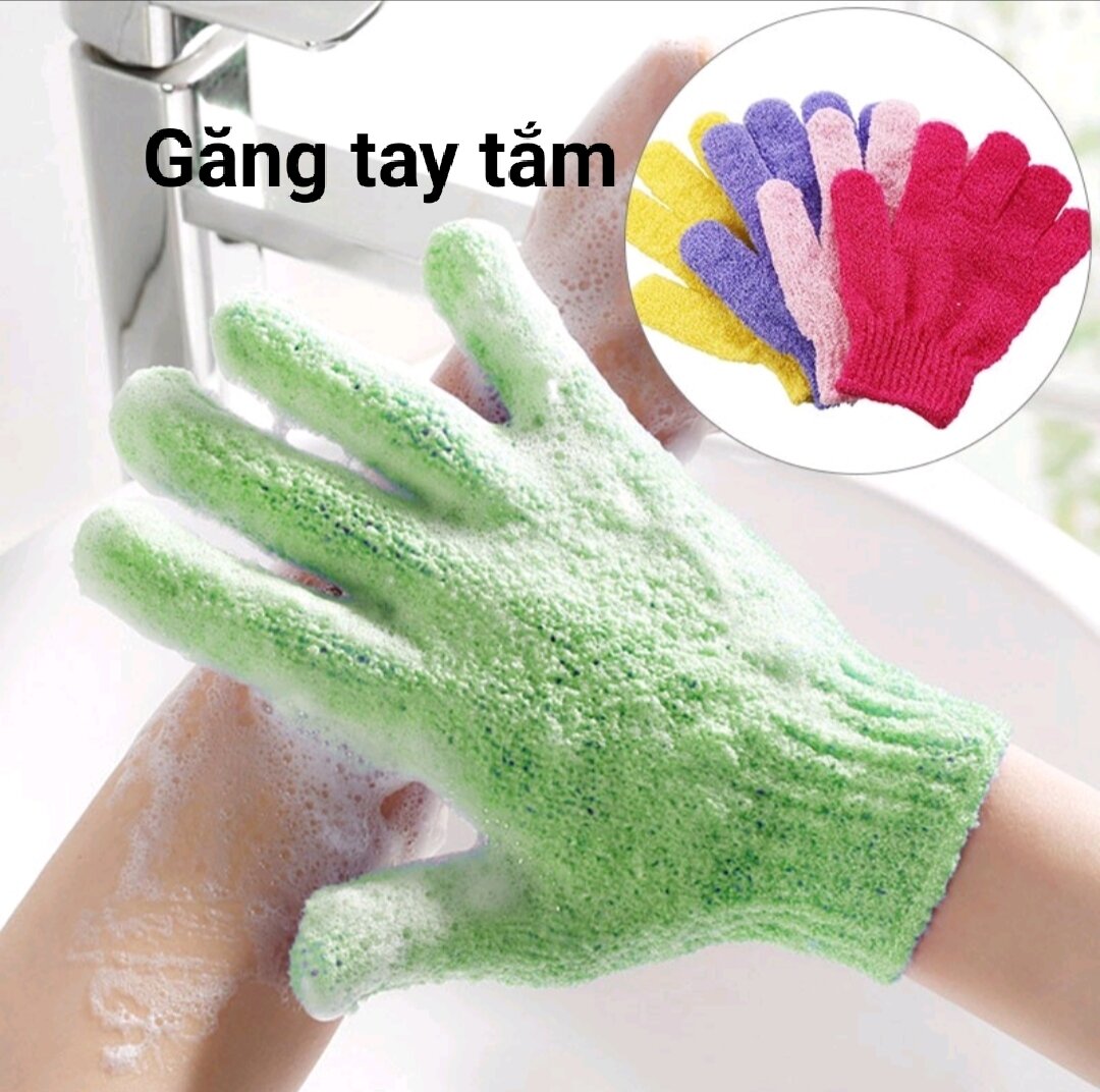 Găng tay tắm làm sạch tế bào chết
