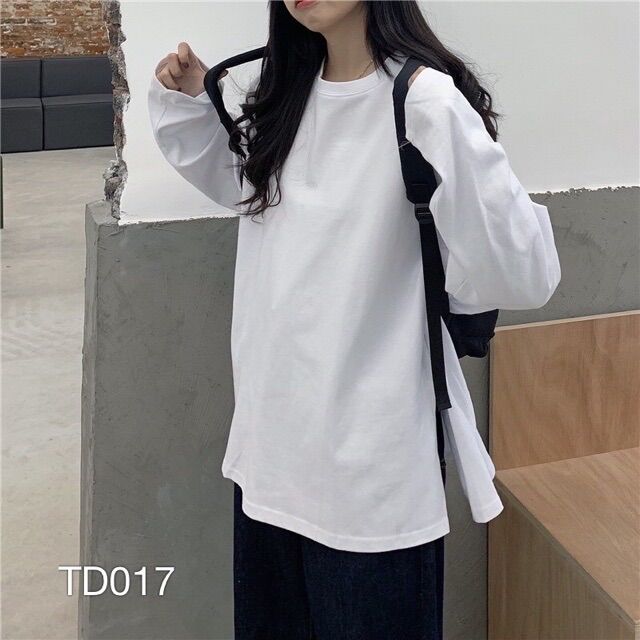 ÁO THUN TAY DÀI BASIC XẺ TÀ VN CLO - TD017