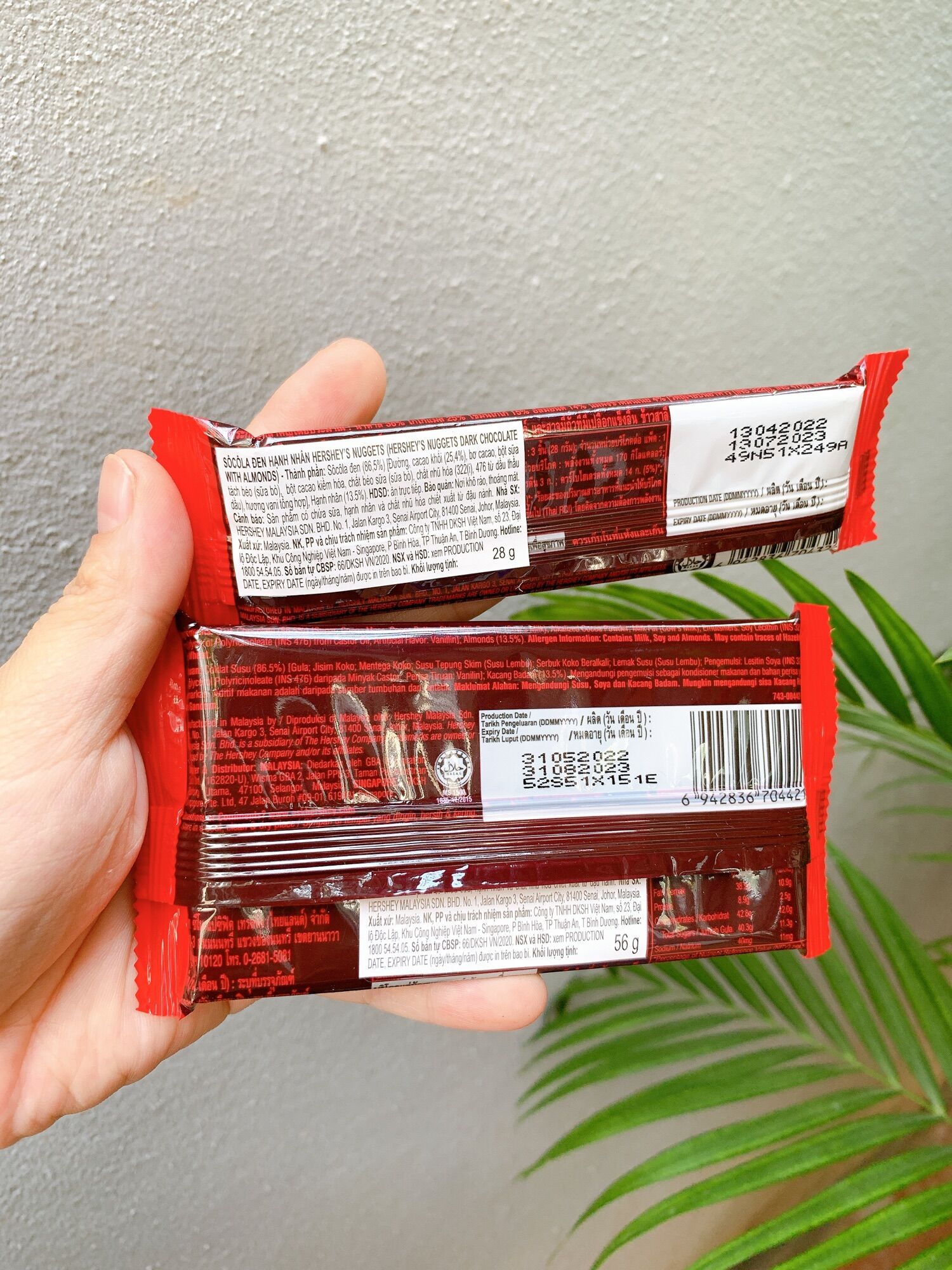 Kẹo socola Hershey’s nuggets 28g/ 56g (3 vị nhập khẩu malaysia)