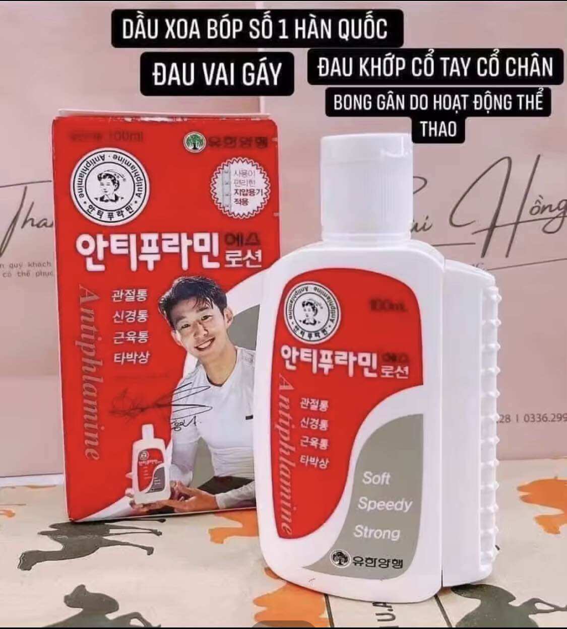 Dầu nóng xoa bóp hàn quốc chai 100ml