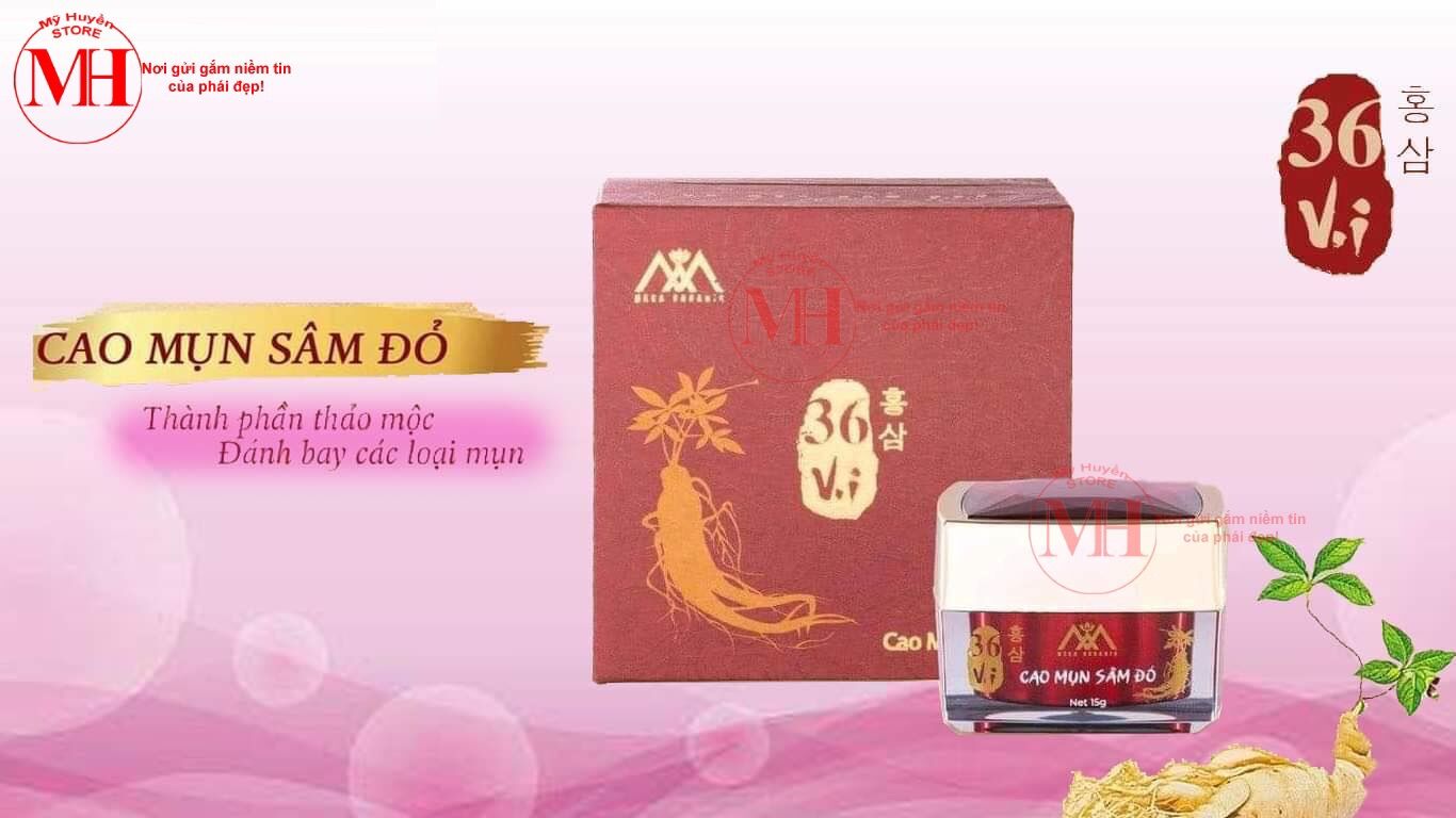 Cao mụn sâm đỏ 36 vị
