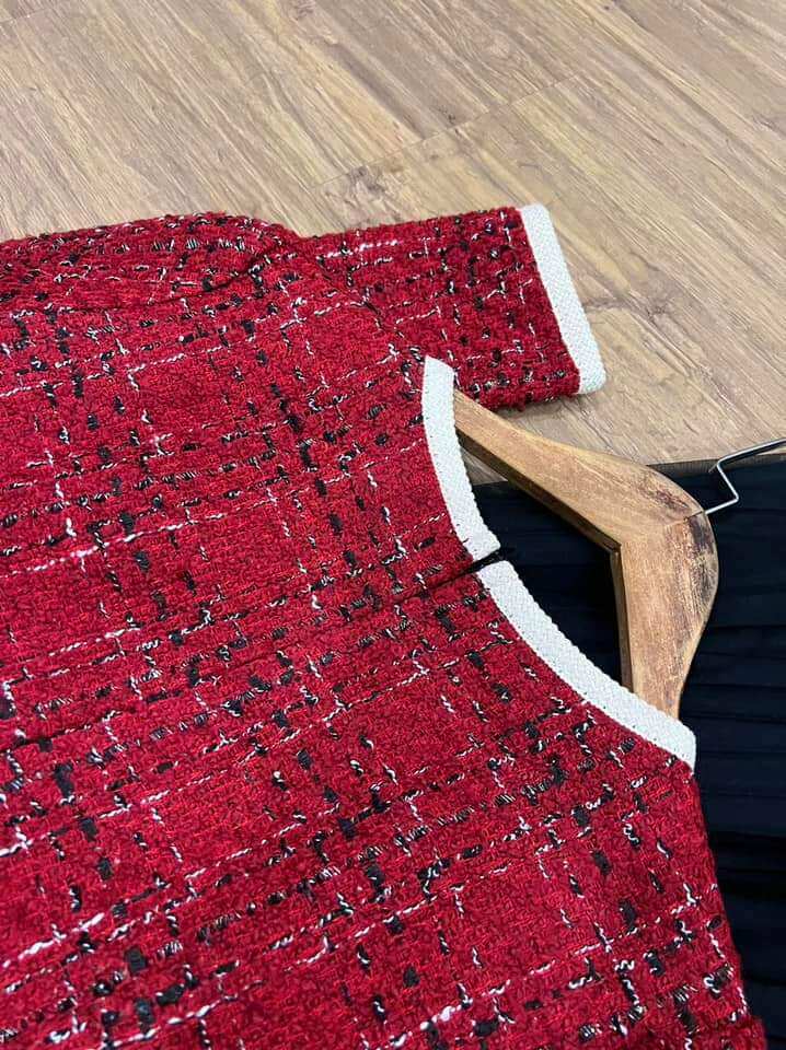 Đầm Topshop peplum, chất dạ phối voan