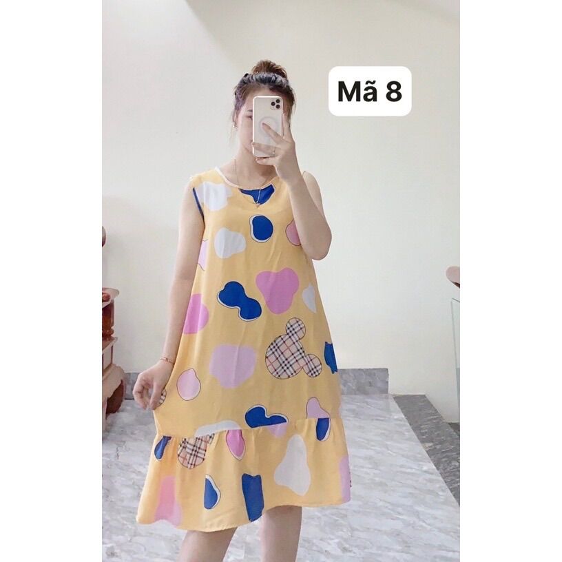 Váy Lanh Lụa Bầu Xát Nách, Đuôi Cá