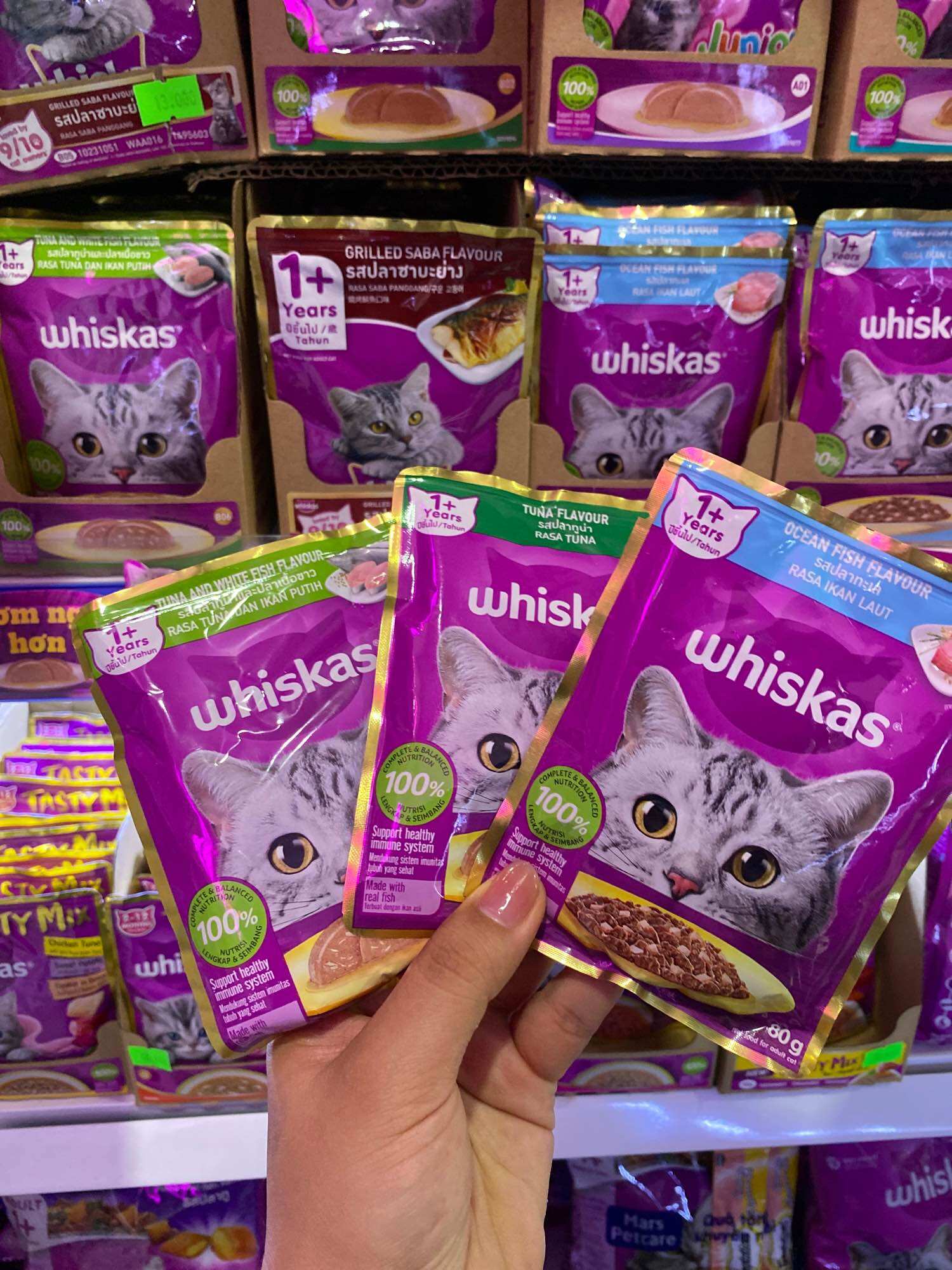 Pate whiskas mèo con và mèo lớn gói 80g