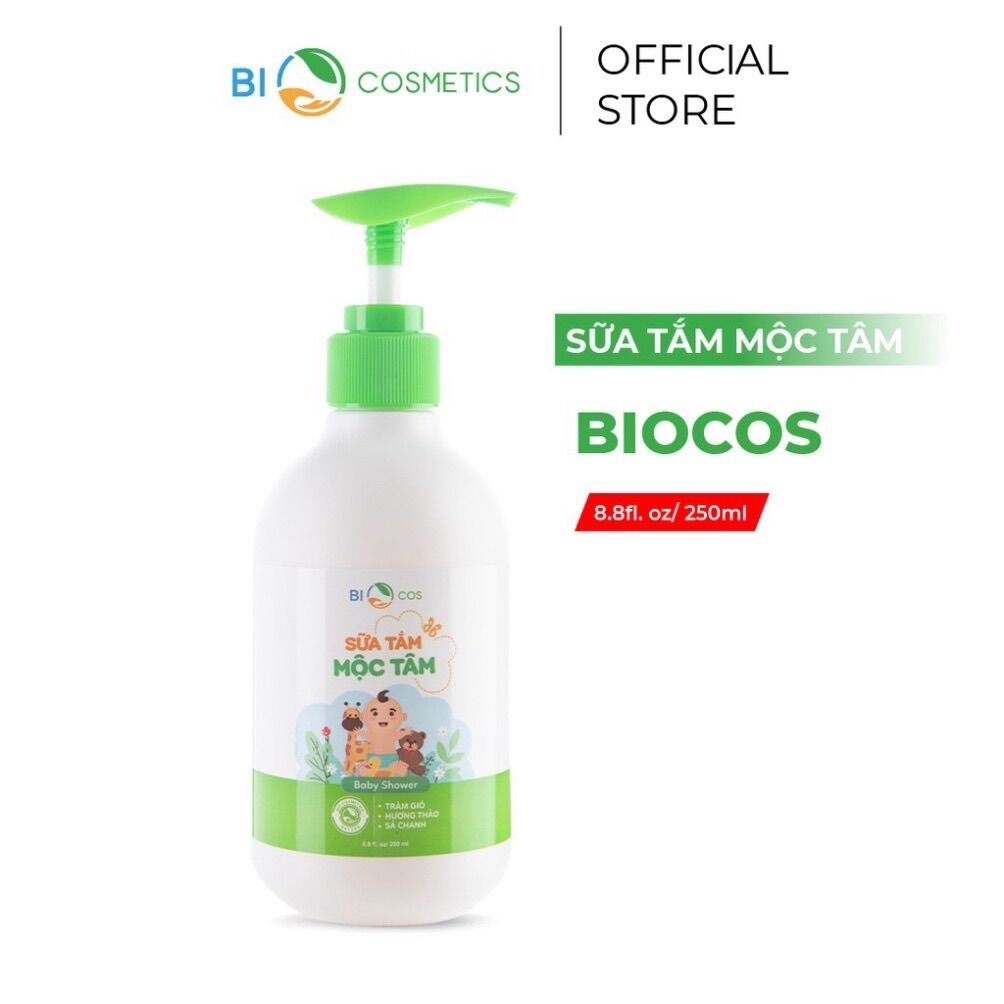 Sữa tắm dưỡng thể thiên nhiên cho bé, sữa tắm trắng da tốt cho bé - biocosmetics 250ml