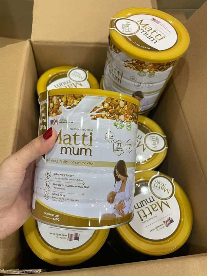 Sữa hạt Mattti Mum lon 650g