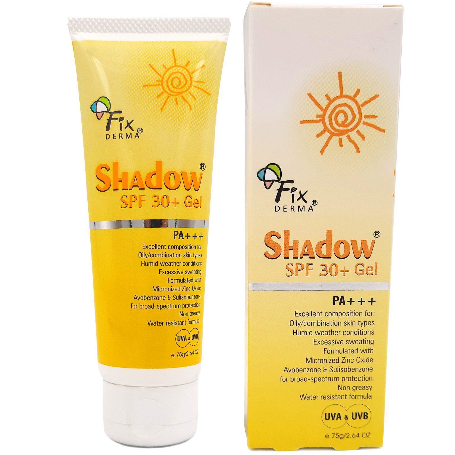 Gel chống nắng, dưỡng ẩm da fixderma shadow spf 30+ gel