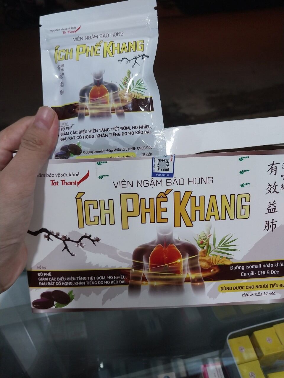 viên ngậm ích phế khang( bịch 10 viên )