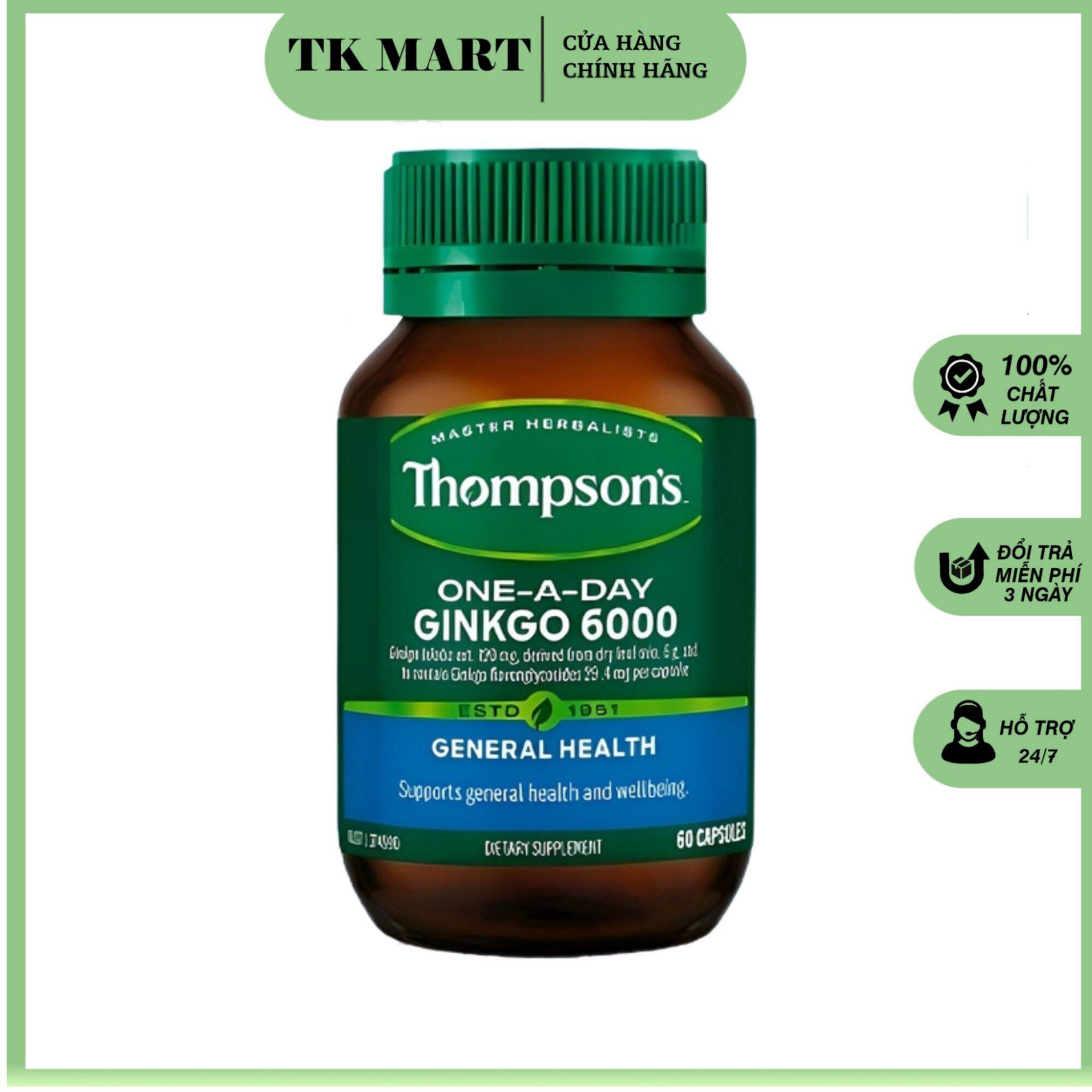 Viên uống bổ não thompson one-a- day ginko 6000mg