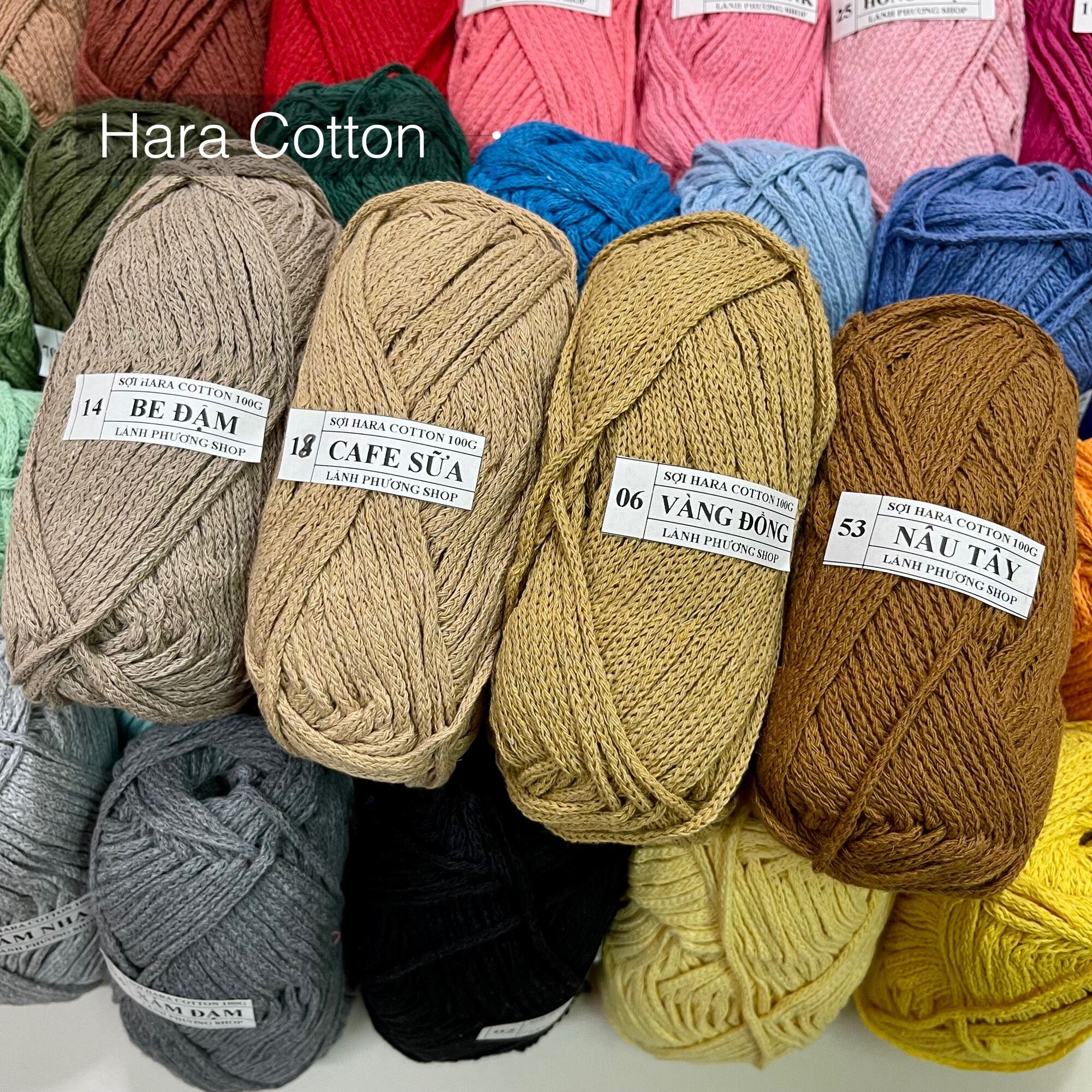 Sợi hara cotton đan móc túi xách