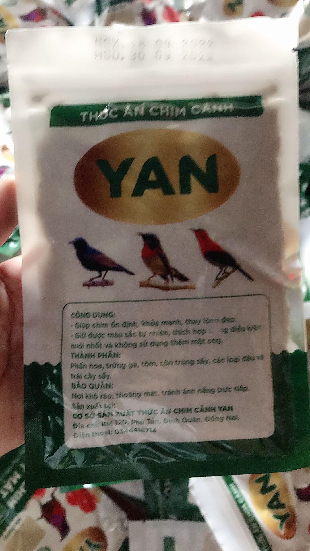 Cám Yan dành cho chim hút mật dưỡng