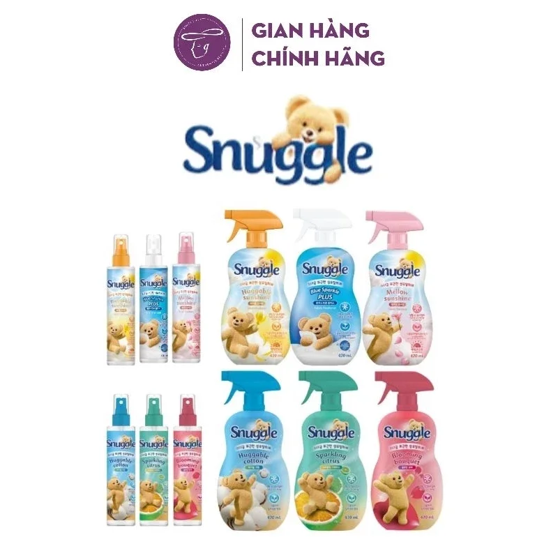 Xịt thơm vải Snuggle 150ml / 470ml nội địa Hàn thơm ngát hương