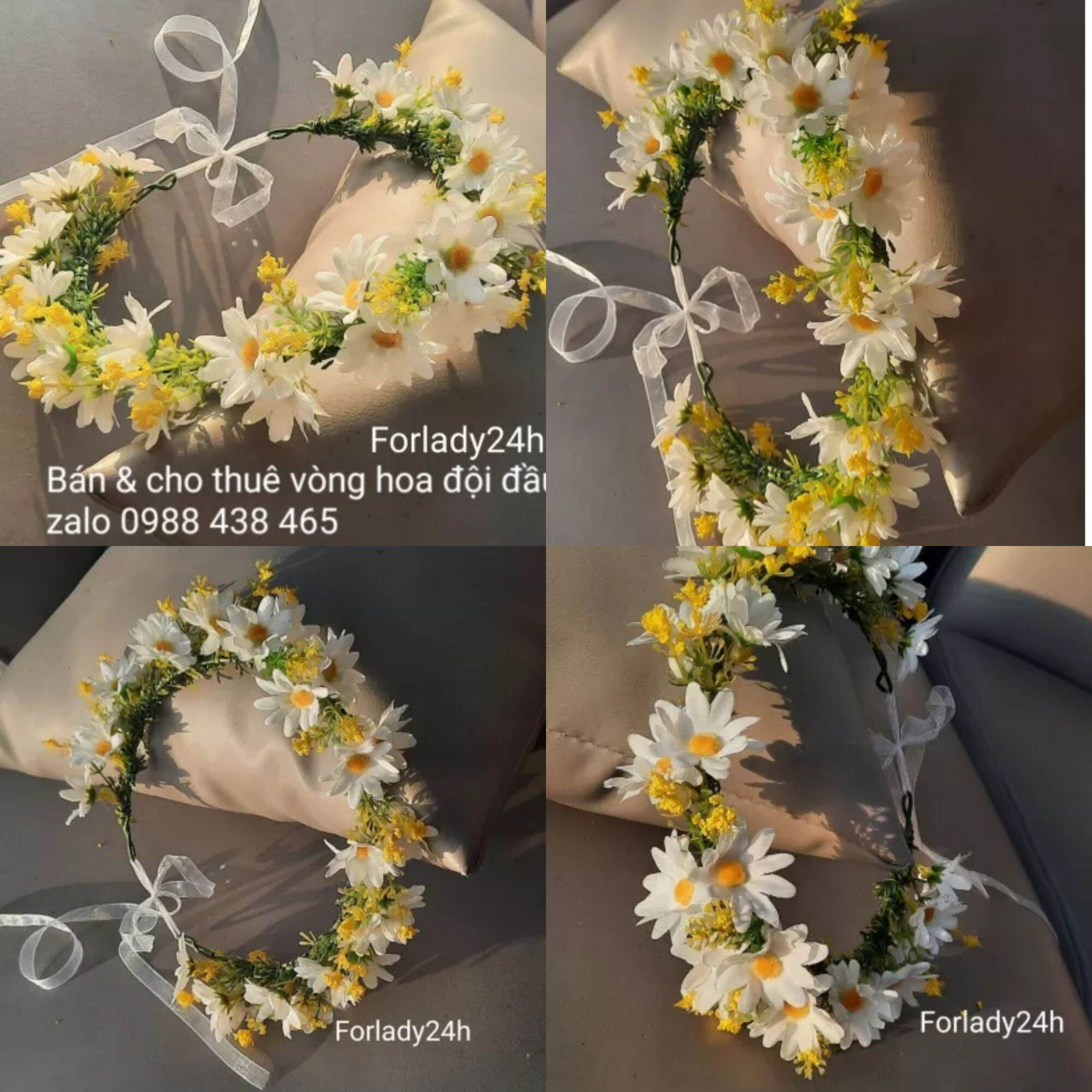 [HCM]Vòng hoa đội đầu hoa cúc họa mi